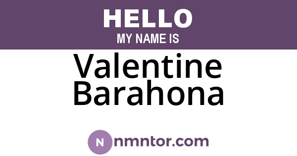 Valentine Barahona