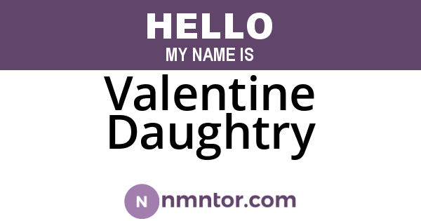Valentine Daughtry