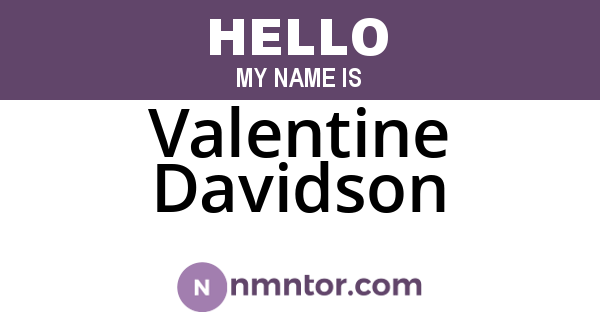 Valentine Davidson