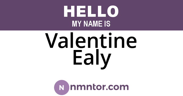 Valentine Ealy
