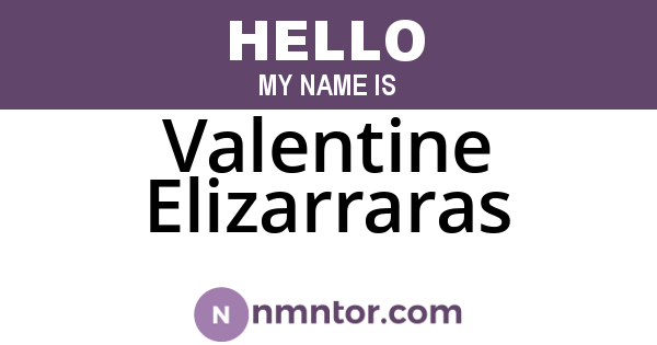 Valentine Elizarraras