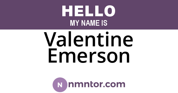Valentine Emerson