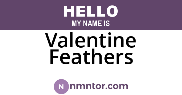 Valentine Feathers