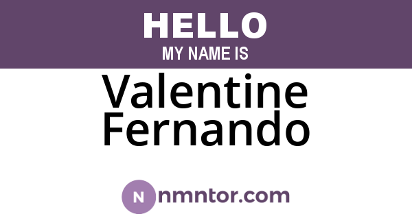 Valentine Fernando