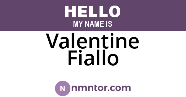 Valentine Fiallo