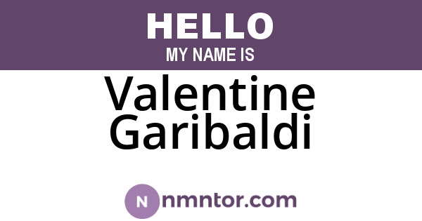 Valentine Garibaldi