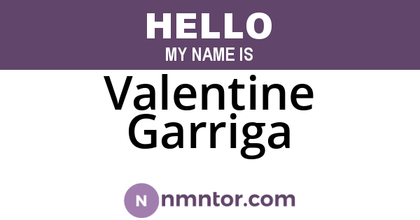Valentine Garriga