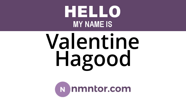 Valentine Hagood
