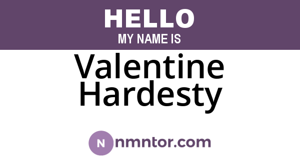 Valentine Hardesty