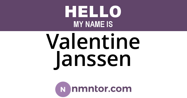 Valentine Janssen