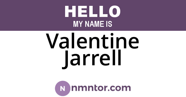 Valentine Jarrell
