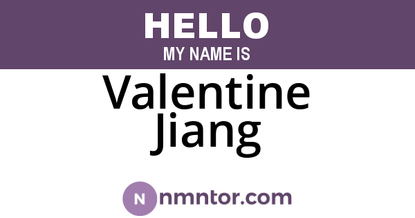 Valentine Jiang