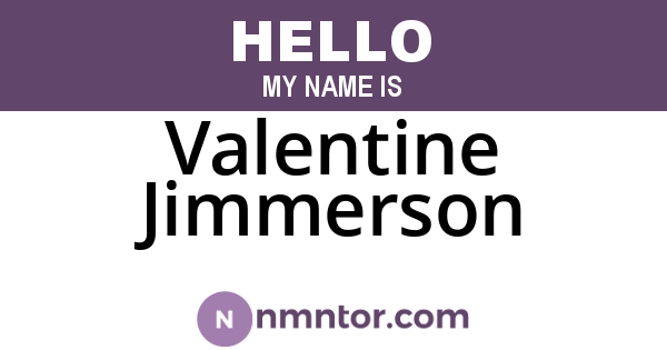 Valentine Jimmerson