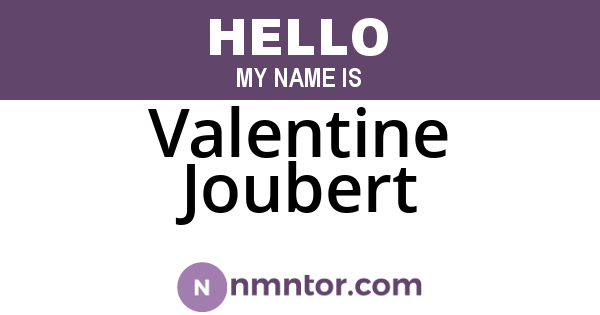 Valentine Joubert