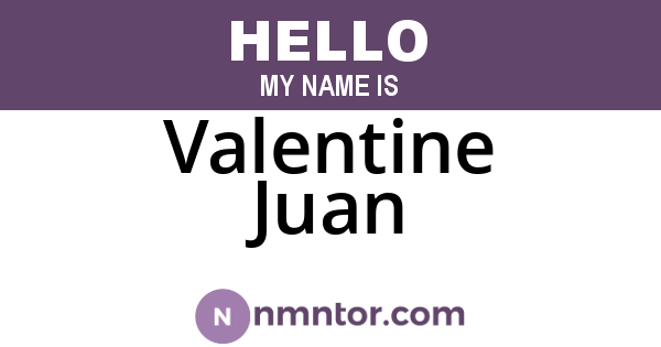 Valentine Juan