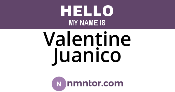 Valentine Juanico
