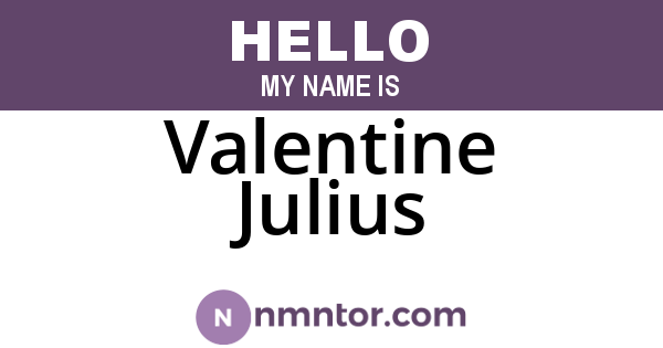 Valentine Julius
