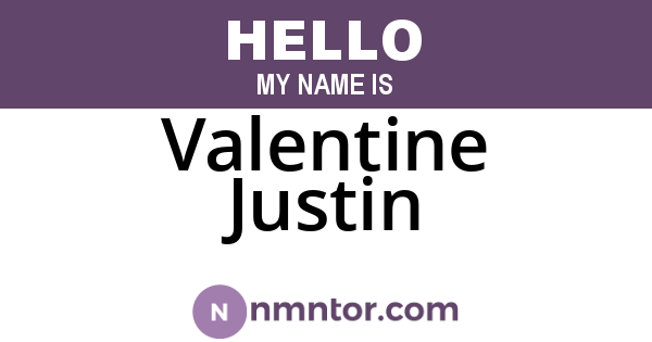 Valentine Justin