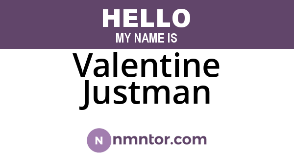 Valentine Justman