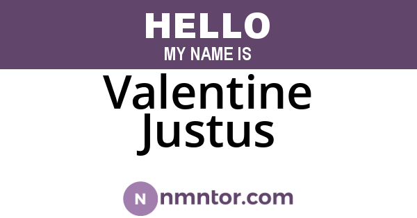 Valentine Justus