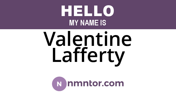 Valentine Lafferty