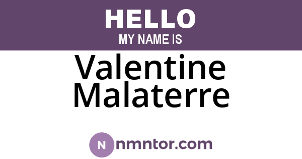 Valentine Malaterre