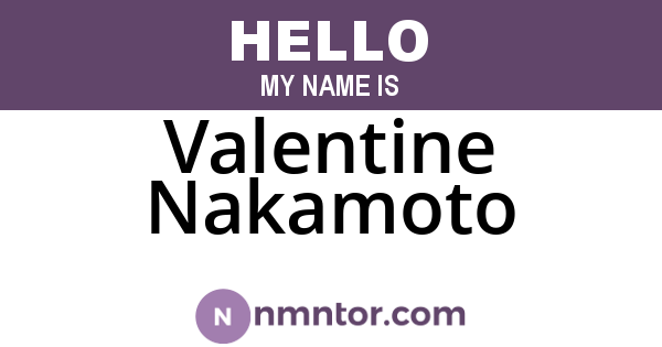 Valentine Nakamoto