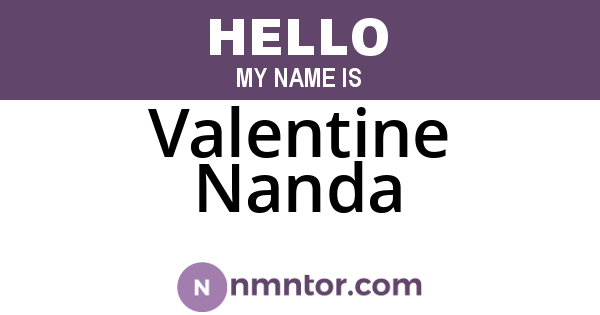 Valentine Nanda