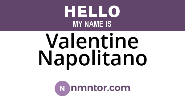 Valentine Napolitano