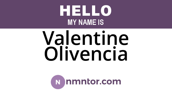 Valentine Olivencia