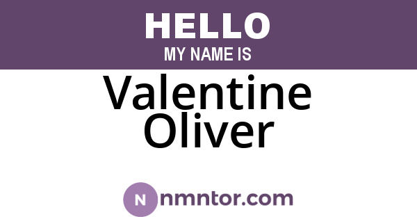 Valentine Oliver