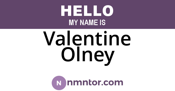 Valentine Olney