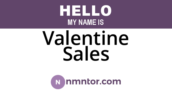Valentine Sales