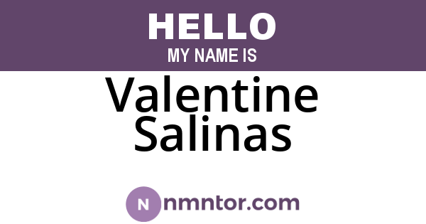 Valentine Salinas