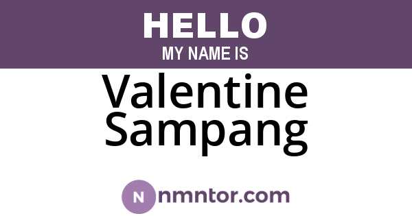 Valentine Sampang