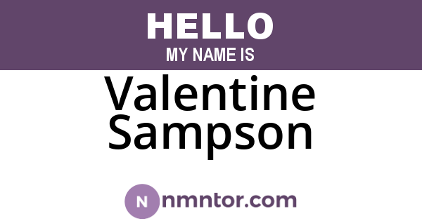 Valentine Sampson