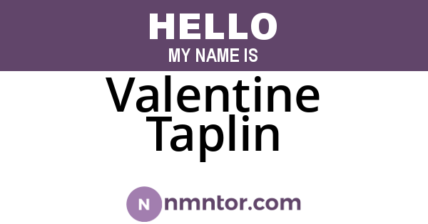 Valentine Taplin