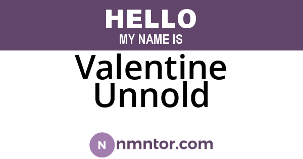 Valentine Unnold