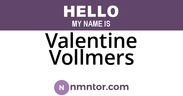 Valentine Vollmers