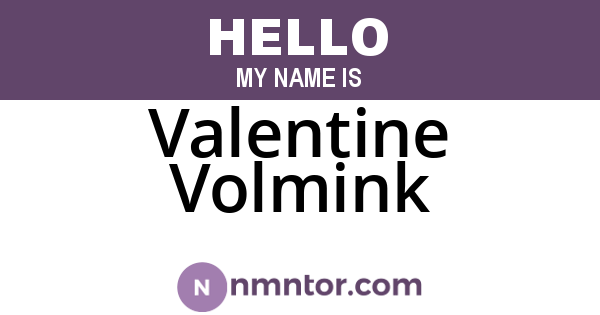Valentine Volmink