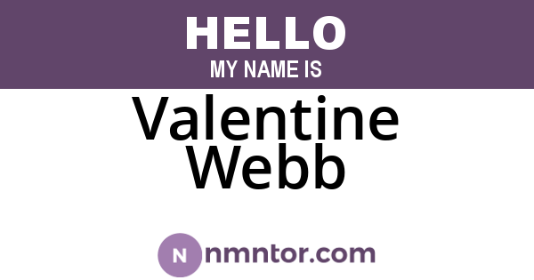 Valentine Webb
