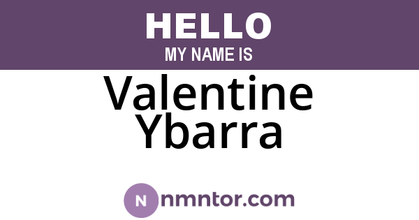 Valentine Ybarra