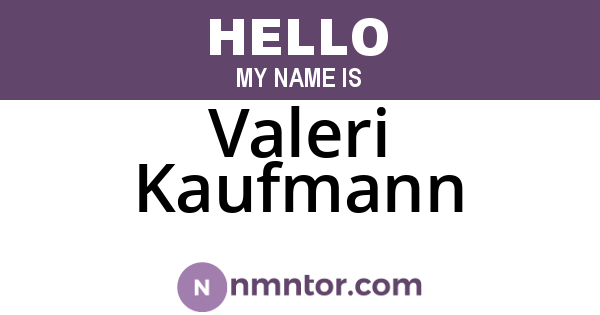 Valeri Kaufmann