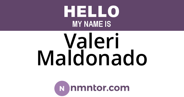 Valeri Maldonado