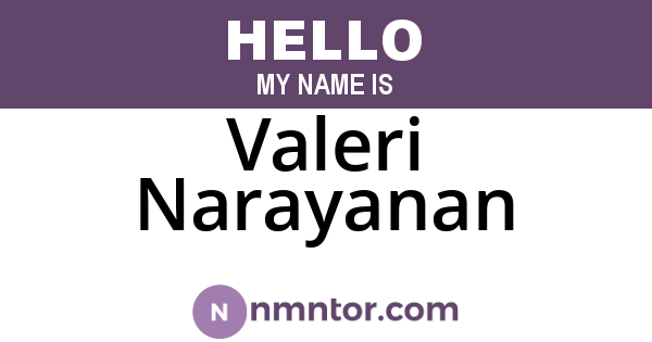 Valeri Narayanan