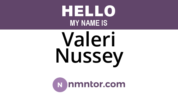 Valeri Nussey