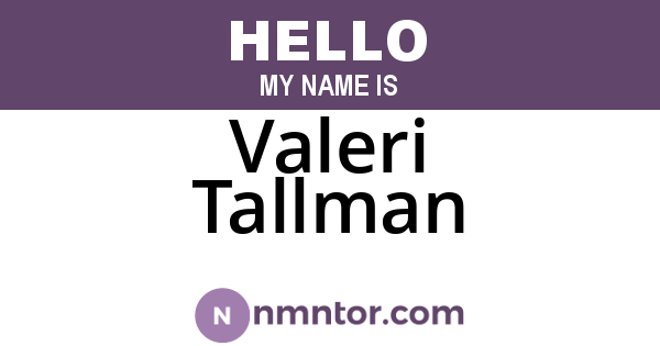 Valeri Tallman