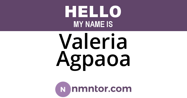 Valeria Agpaoa