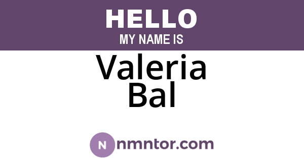 Valeria Bal