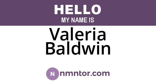 Valeria Baldwin